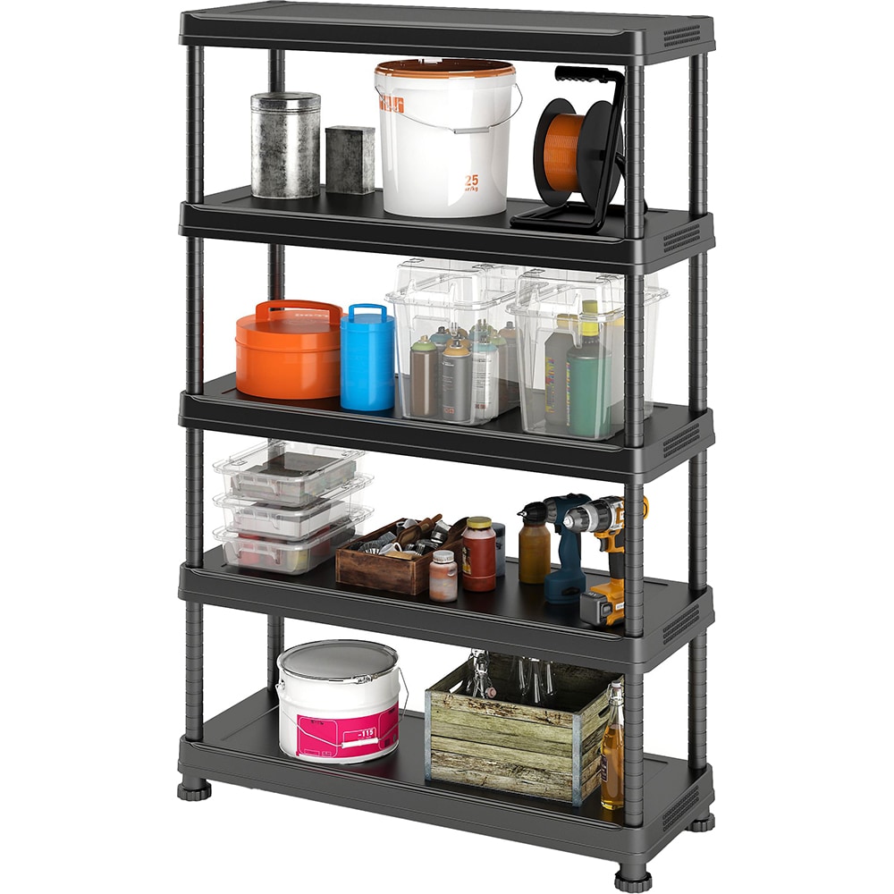 Raft 5 polite FORM Links, 120 x 182 x 45 cm, plastic, negru