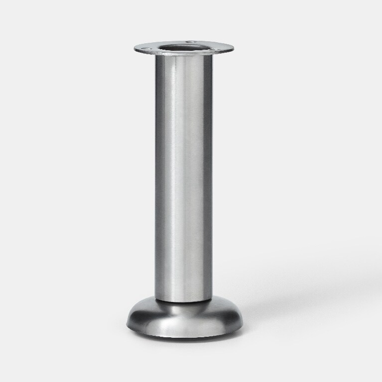 Set 4 picioare metal GOODHOME, 15-16.5 x 6 cm, argintiu