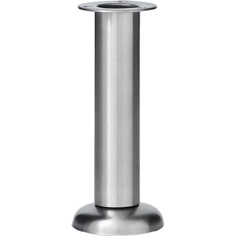 Set 4 picioare metal GOODHOME, 15-16.5 x 6 cm, argintiu