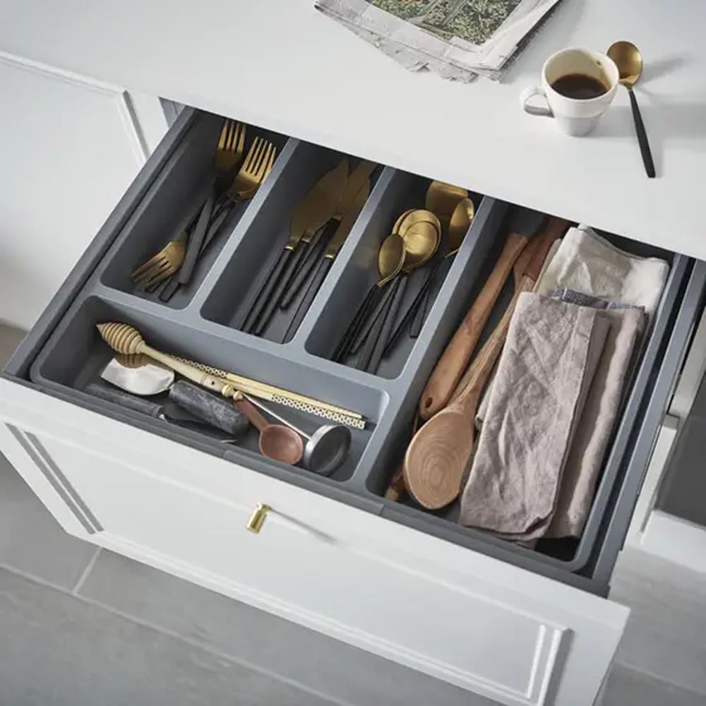 Suport tacamuri GOODHOME Nitaki 100625275, 42.4x31.4cm, gri