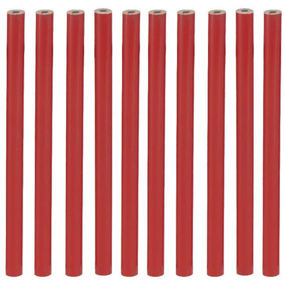 Set 10 creioane uz industrial OPP1 Magnusson, grafit negru, 17.7 cm, rosu