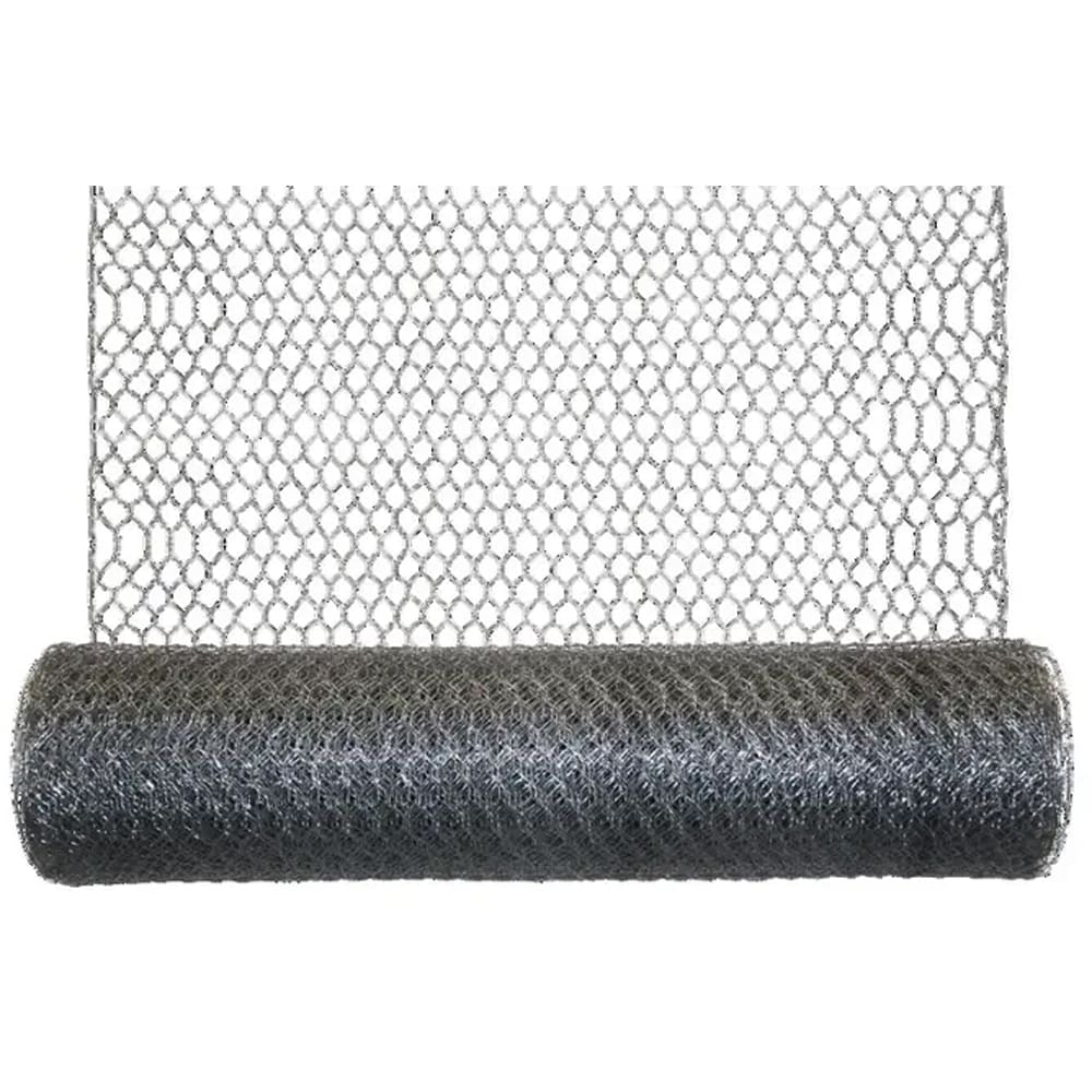 Plasa gard hexagonala galvanizata BLOOMA, 10 x 1m, otel, argintiu