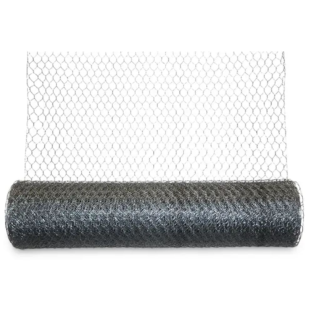 Plasa gard hexagonala galvanizata BLOOMA, 10 x 0.5m, otel, argintiu