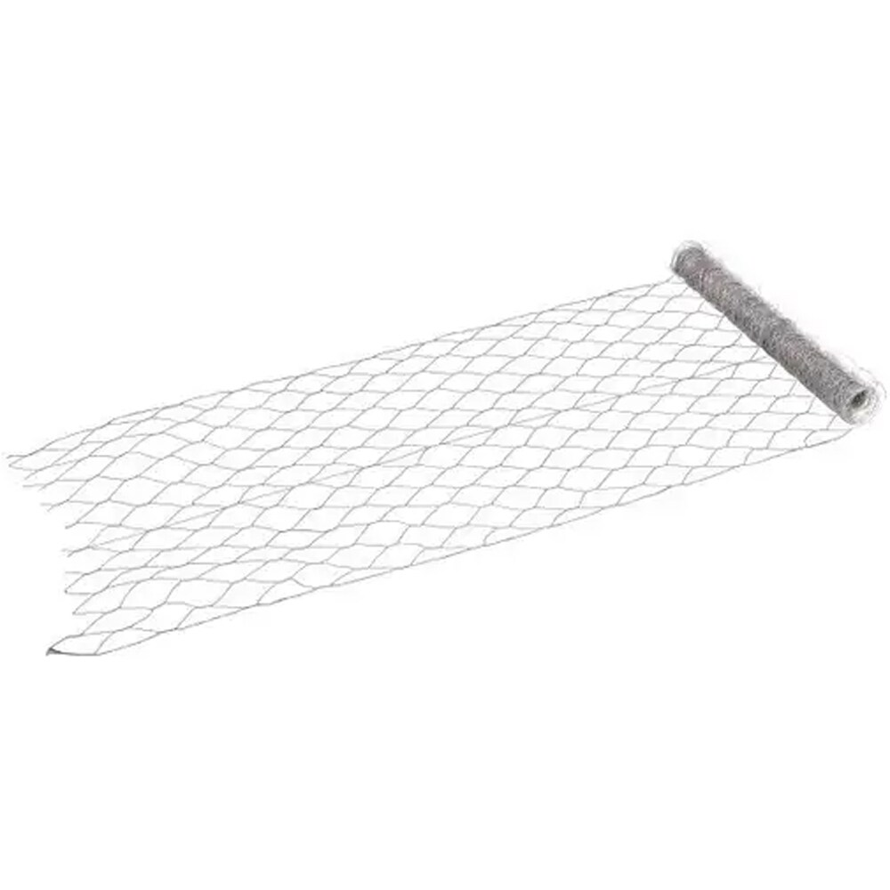 Plasa gard hexagonala galvanizata BLOOMA, 10 x 0.5m, otel, argintiu