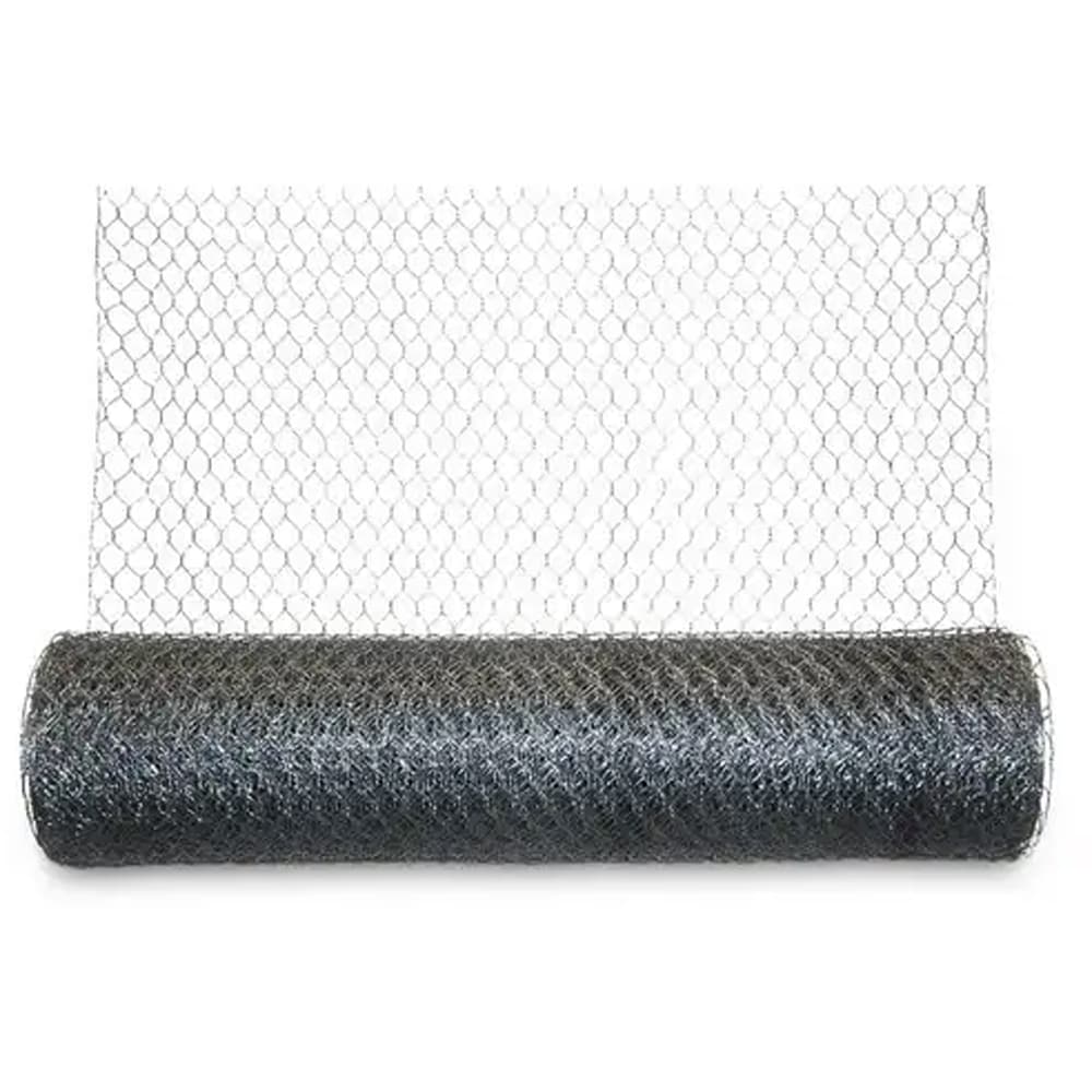 Plasa gard hexagonala galvanizata BLOOMA Mo1, 10 x 1m, otel, argintiu