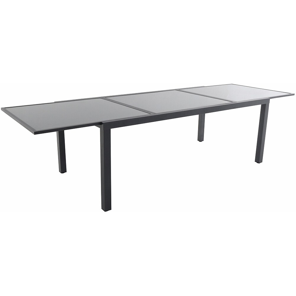 Masa terasa Dallas, aluminiu, 150 x 90 x 72 cm, gri