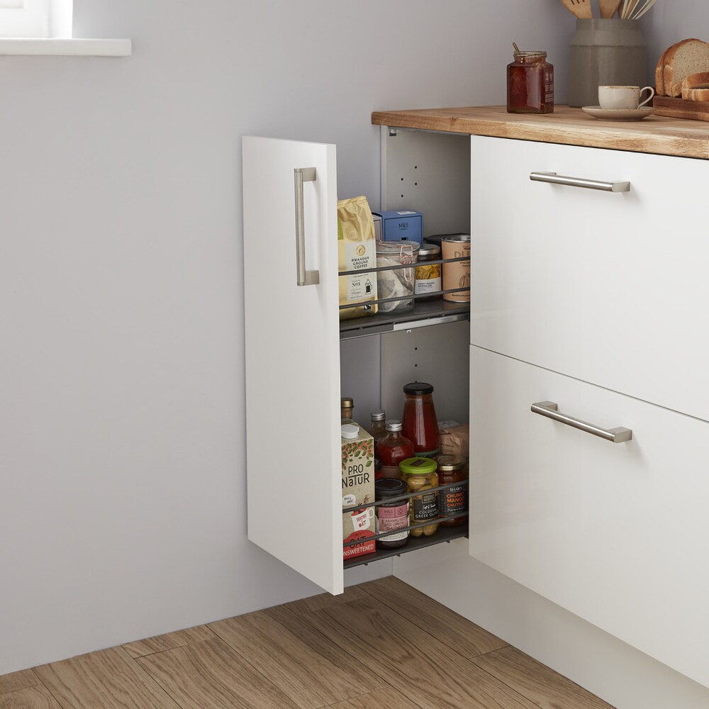 Corp inferior bucatarie GOODHOME Caraway, HDF, 30 x 57 x 87 cm, alb