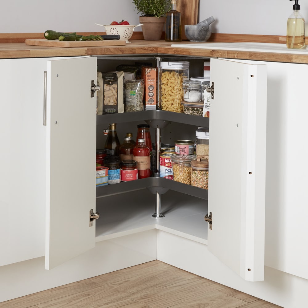 Corp inferior bucatarie GOODHOME Caraway, HDF, 93 x 57 x 87 cm, alb