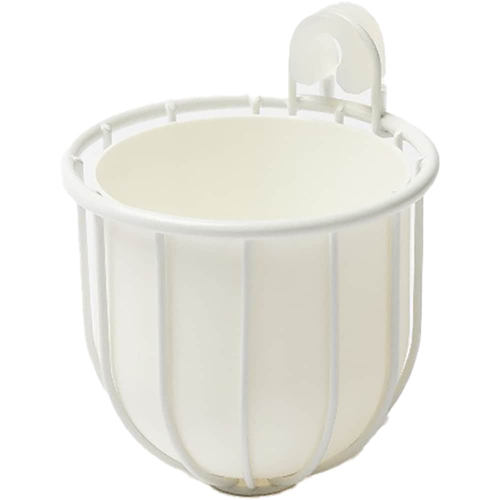 Suport perie WC GOODHOME Koros, montare pe perete, 12.2 x 10.5 x 11.2 cm, polietilena si polipropilena, alb