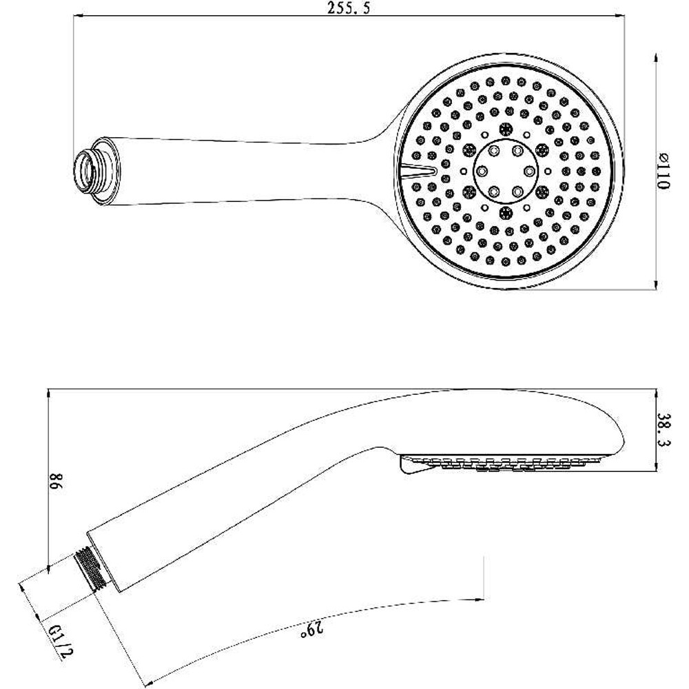 Para dus GOODHOME Cavally, 3 functii, crom