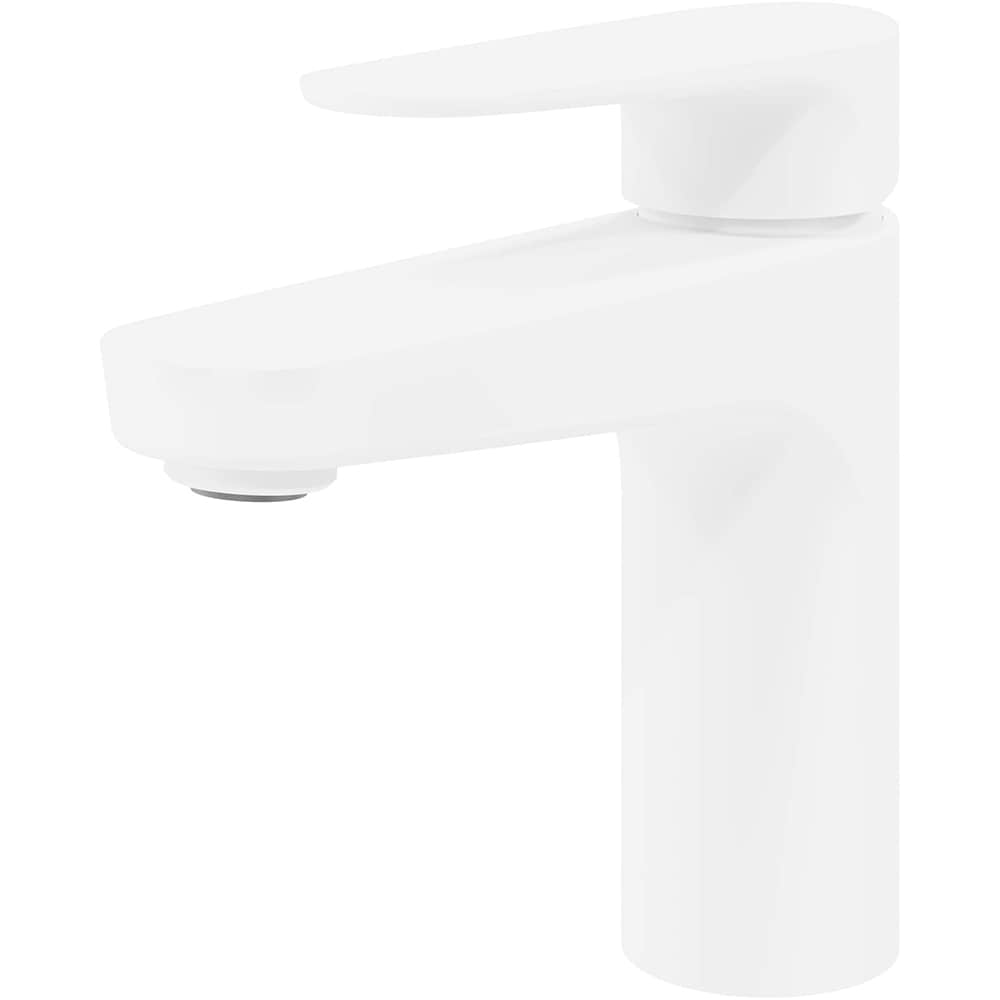 Baterie lavoar GOODHOME Cavally, pipa medie, alama, alb