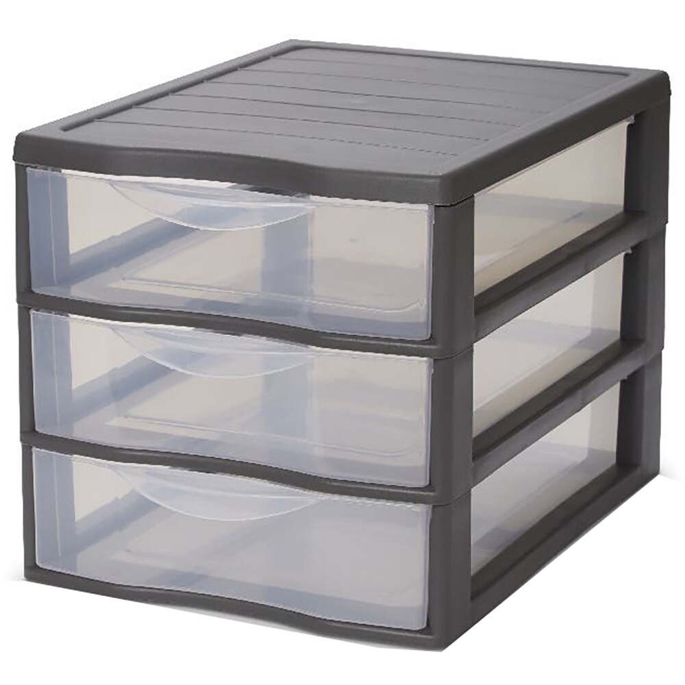 Organizator KONTOR, polipropilena, 36x26x25.5 cm, gri deschis