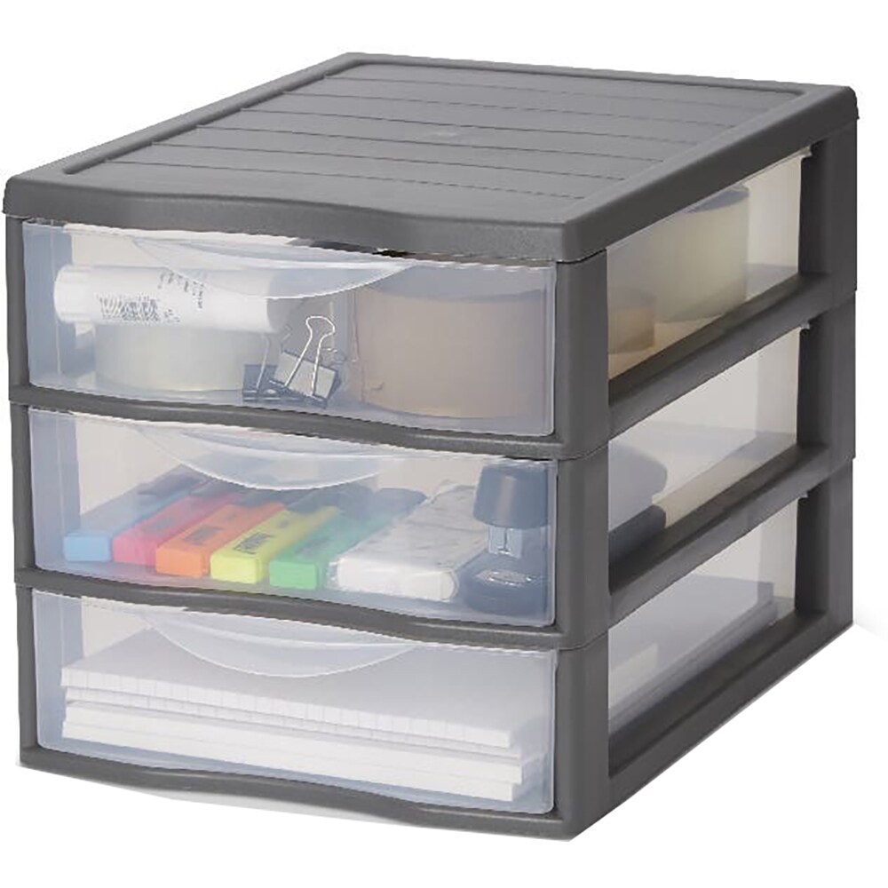 Organizator KONTOR, polipropilena, 36x26x25.5 cm, gri deschis