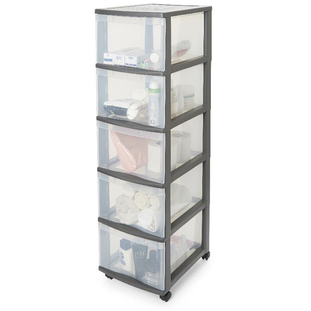 Organizator KONTOR, polipropilena, 38x30x105.5 cm, gri deschis