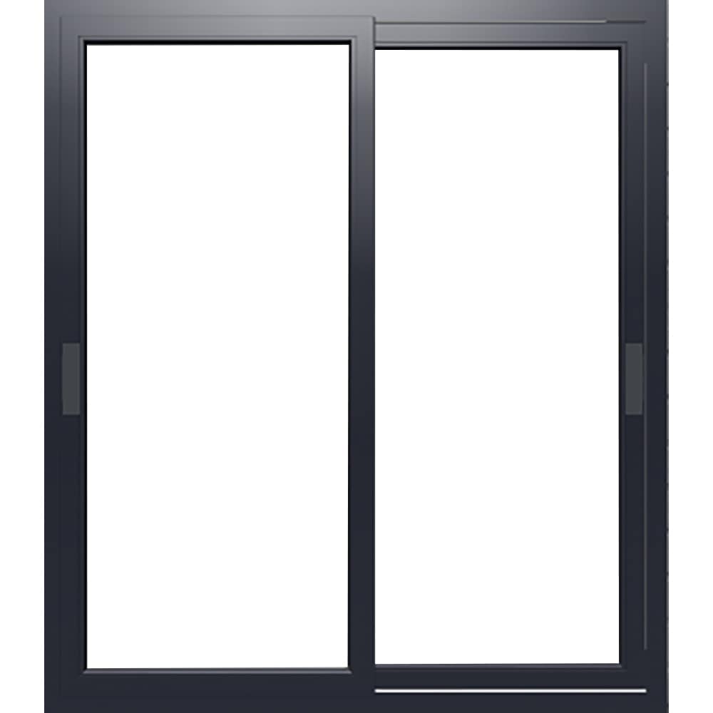 Usa exterior FENSTERWELT, cu geam, 1 camere, glisare, aluminiu, 180 x 200 cm, gri