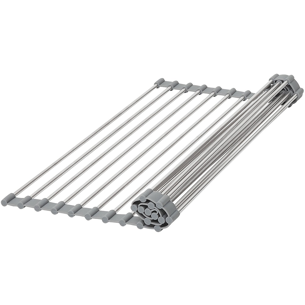 Suport scurgere vase GOODHOME Datil, 41 x 41 cm, otel, argintiu