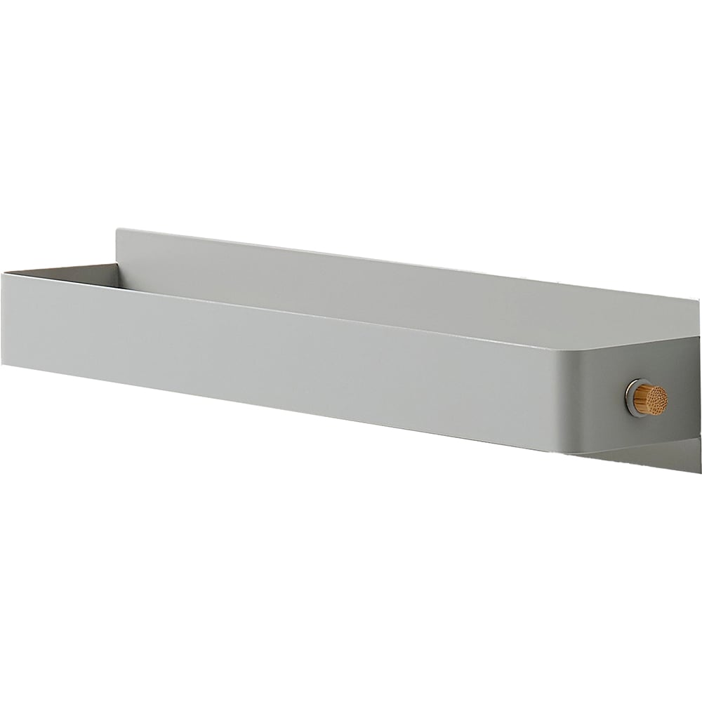 Suport magnetic pentru folie GOODHOME, 35.2 x 4.3 cm, otel si lemn, gri