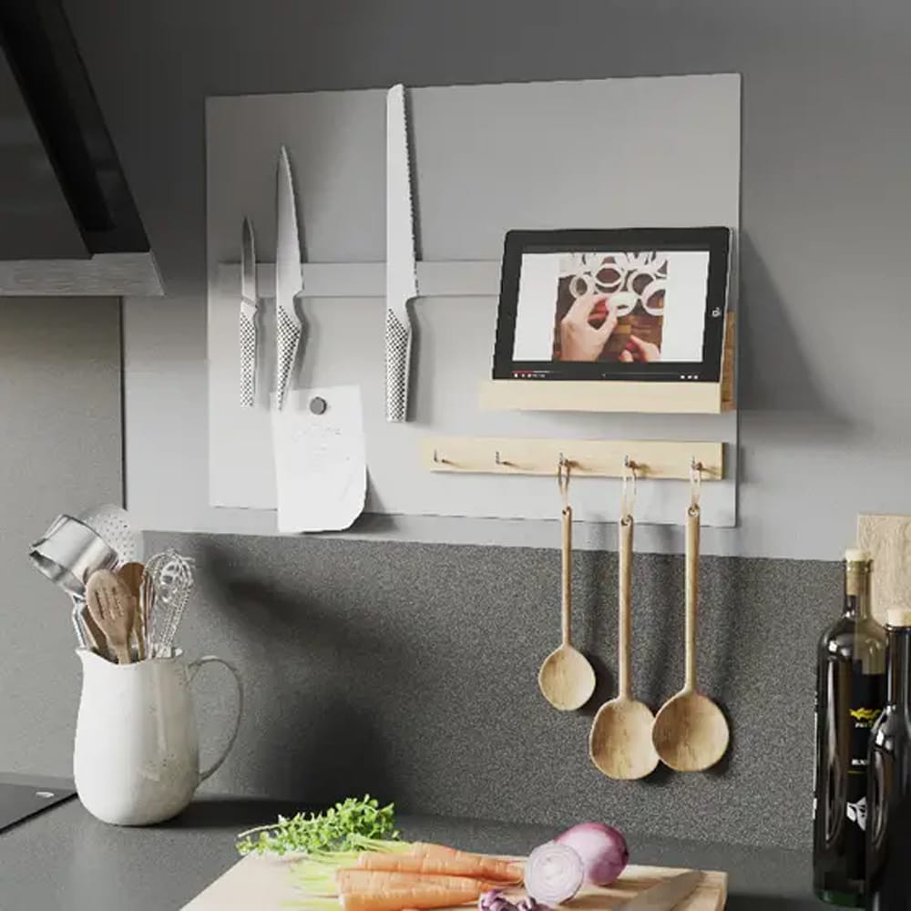 Suport magnetic GOODHOME, 46 x 60cm, otel, argintiu