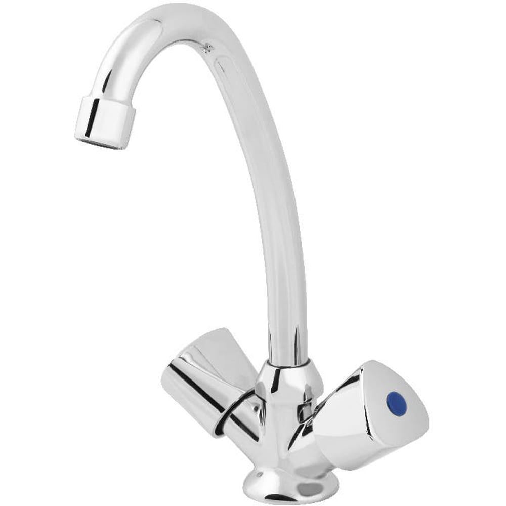 Baterie lavoar GOODHOME Grenvik, dublu comanda, metal, argintiu