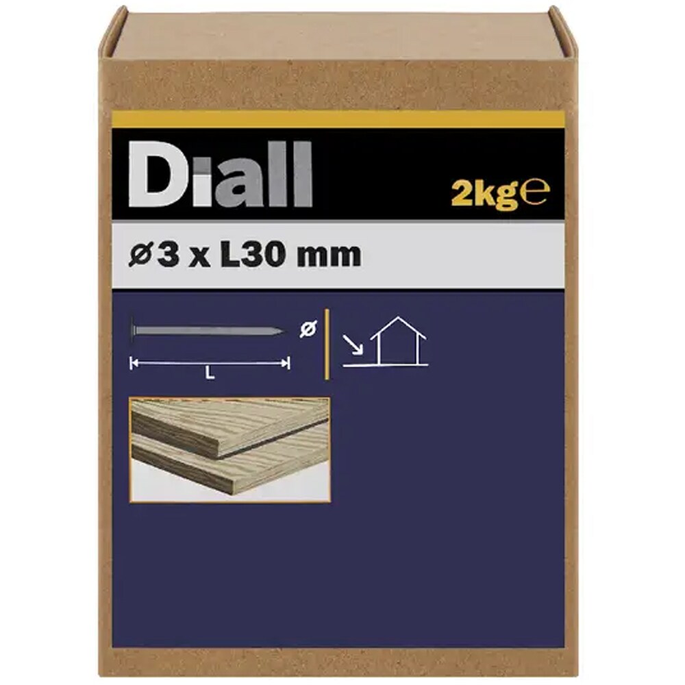 Cuie tabla DIALL 100657581, 3 x 30 mm, 2 kg