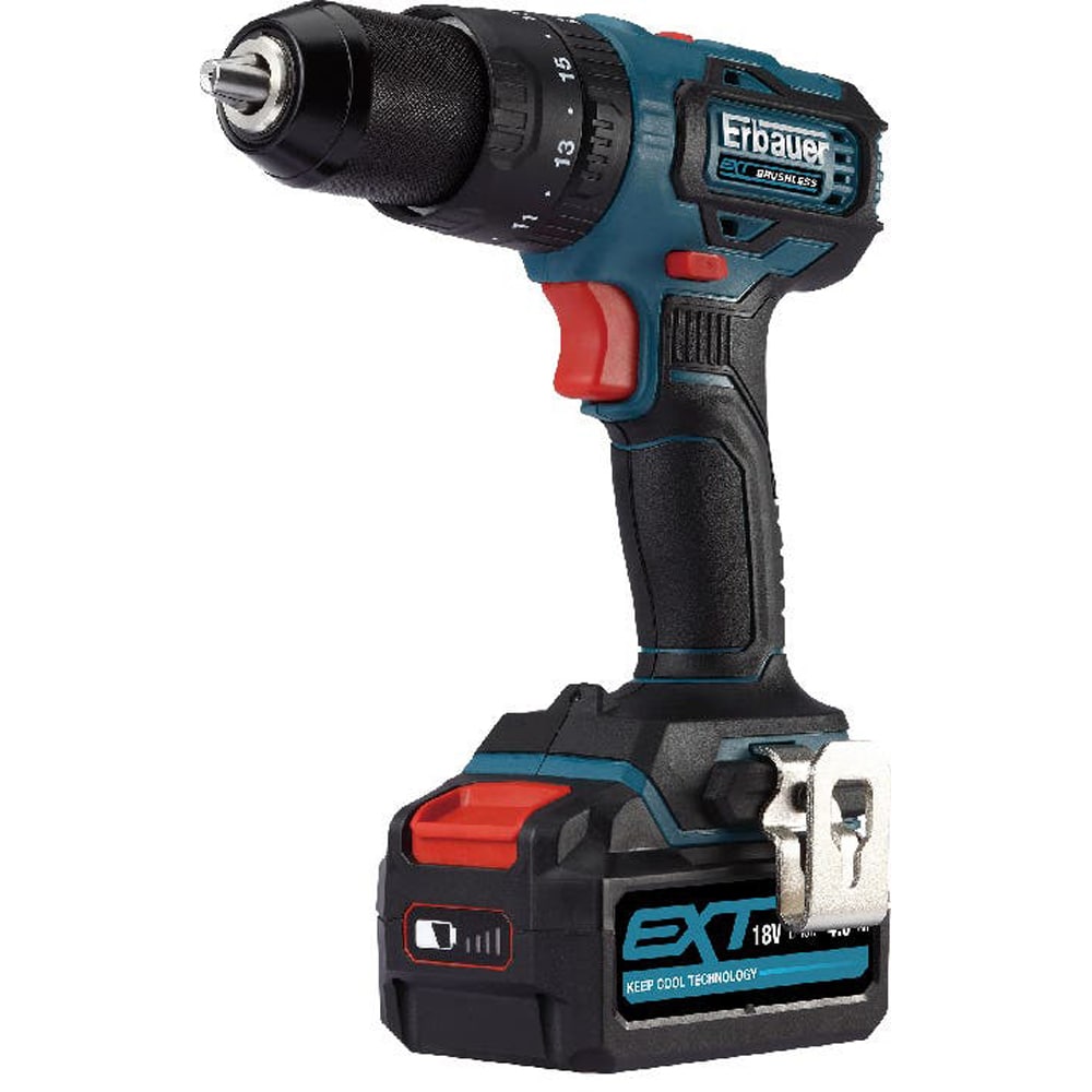 Masina de gaurit si insurubat (bormasina) cu percutie Erbauer ECD18-Li-2, 18V, 2x4Ah, 1700rpm, 50nm