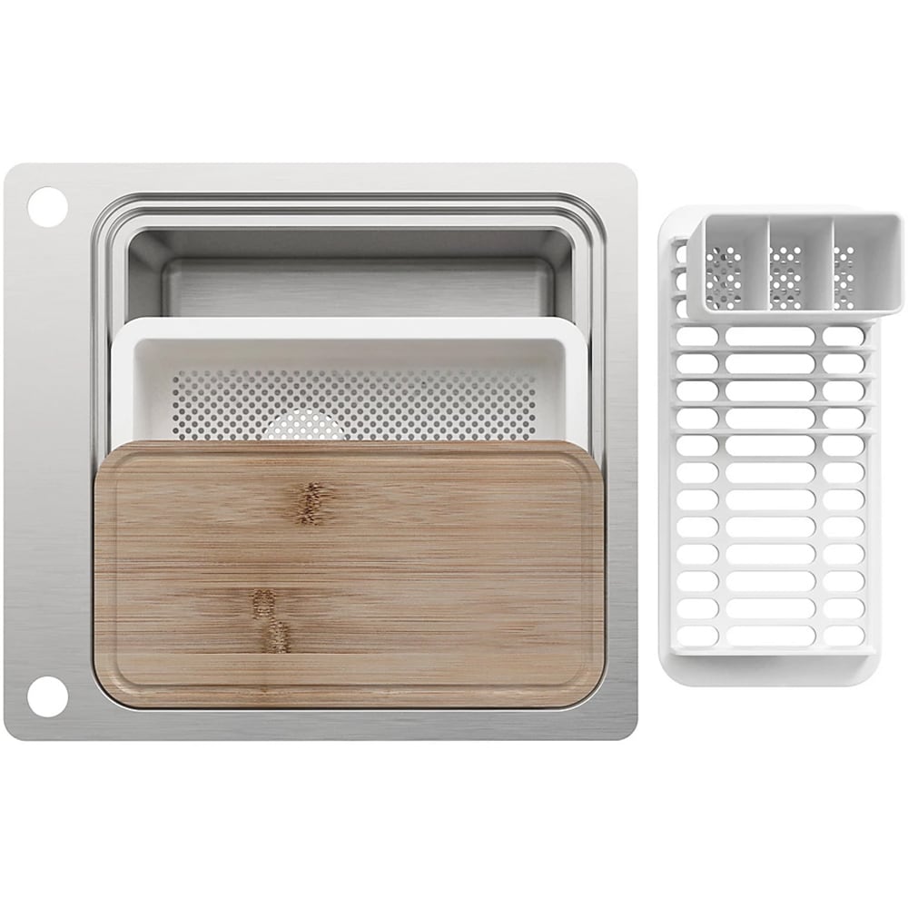 Chiuveta bucatarie GoodHome Romesco, 1 cuva, accesorii, inox