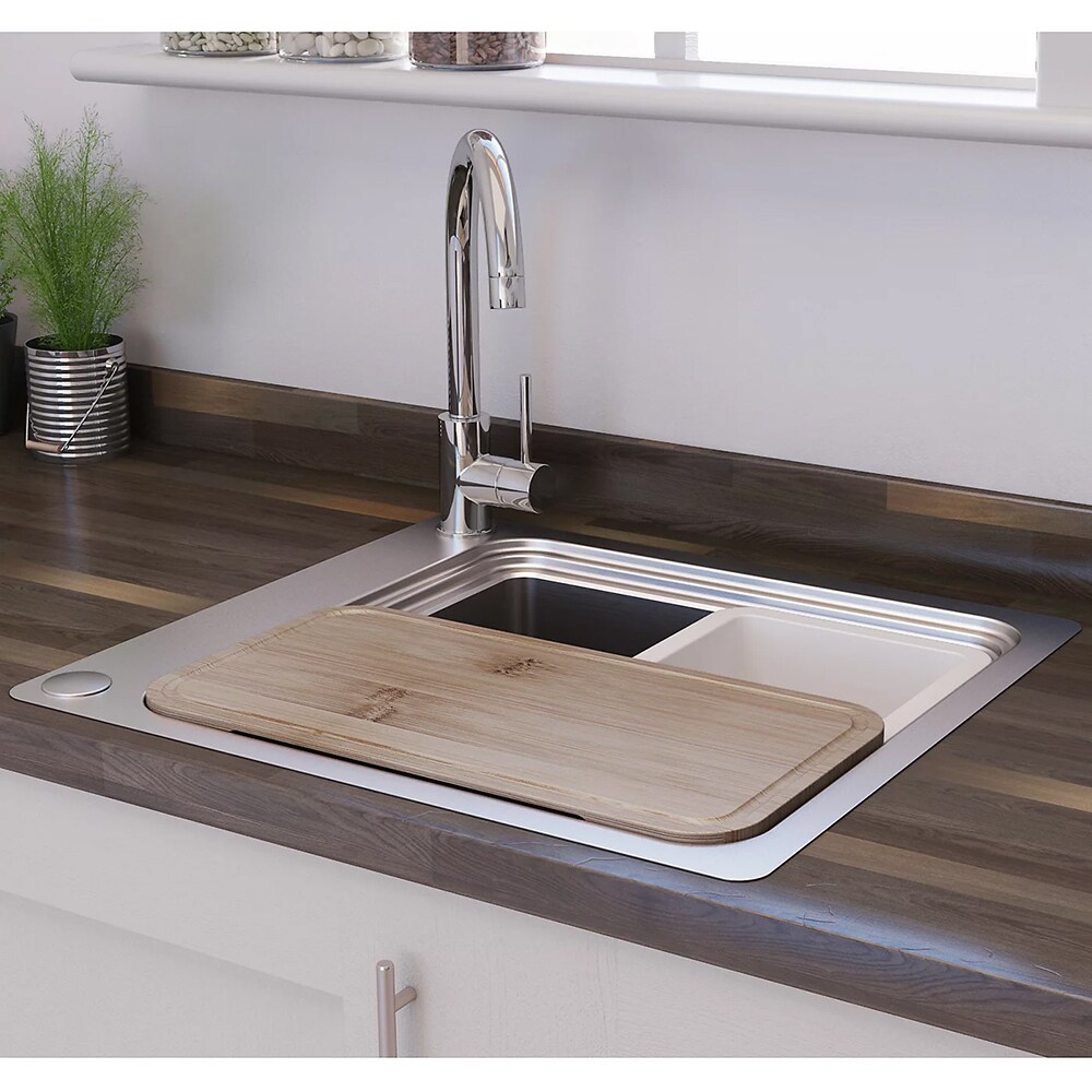 Chiuveta bucatarie GoodHome Romesco, 1 cuva, accesorii, inox