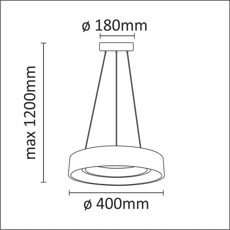 Lustra tip pendul, Negru, 20 W, 1 x  Polux Bodo