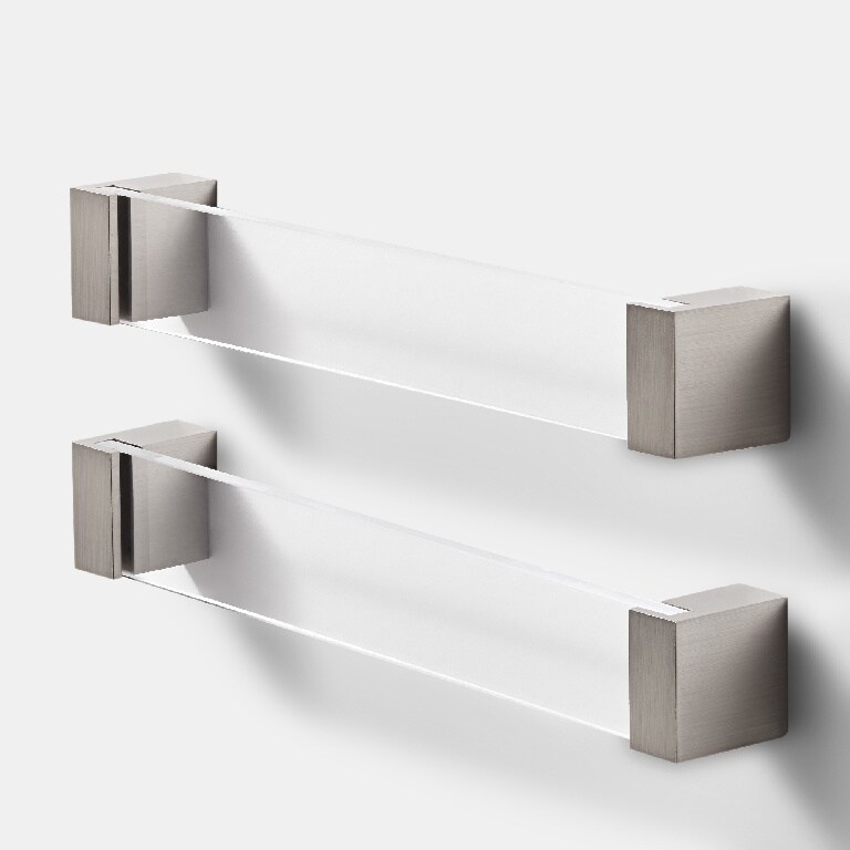 Set manere GOODHOME Mulco, aluminiu, 20.7 cm, transparent, 2 bucati