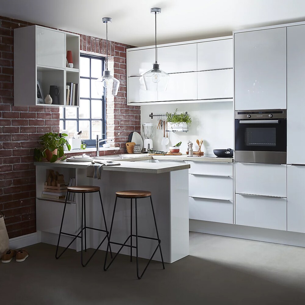 Profil colt GOODHOME Alisma, 72 x 6 x 6 cm, alb lucios