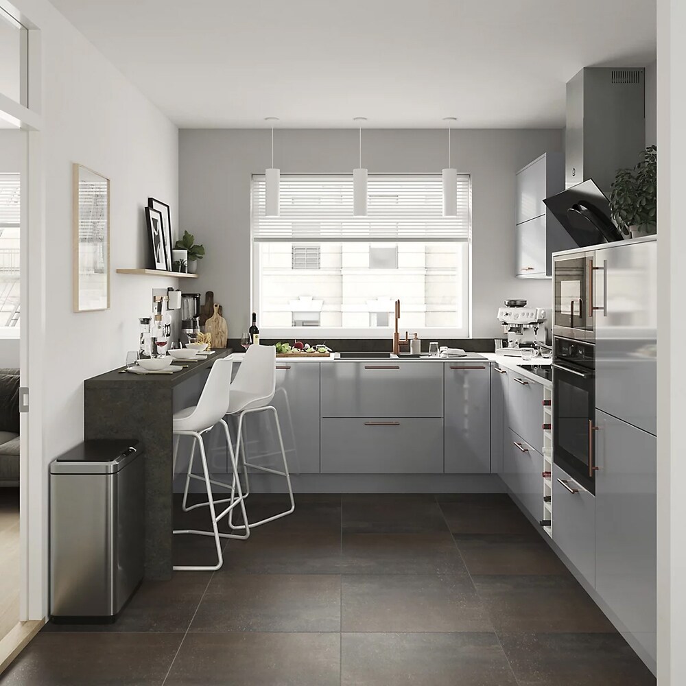 Profil colt GOODHOME Alisma, 71.5x5.9 cm cm, gri lucios