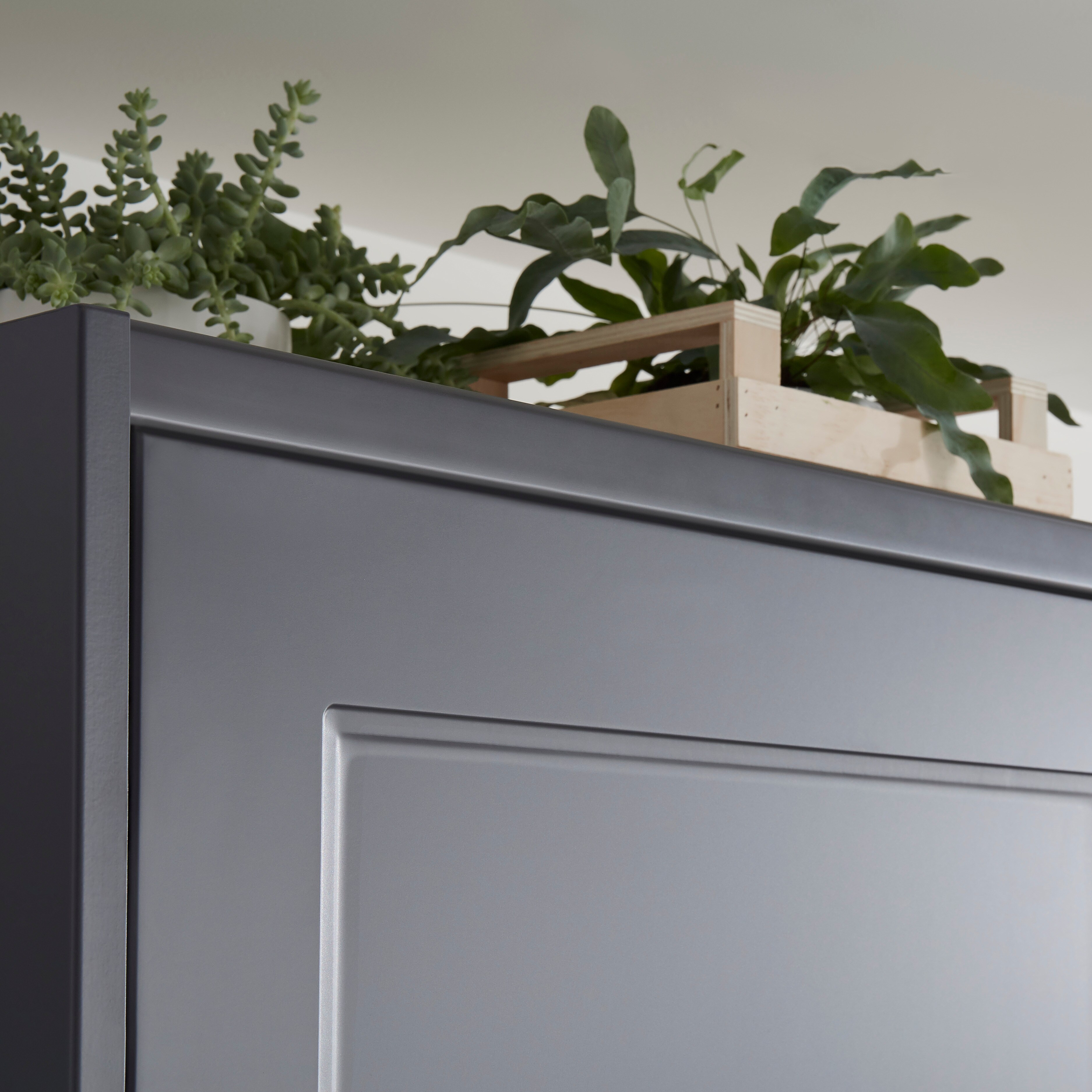 Cornisa GOODHOME Artemisia, 3.5 x 240 cm, MDF, alb mat