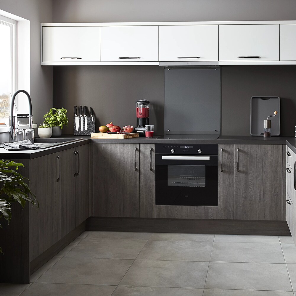 Cornisa GOODHOME Chia, 240 x 3.5 cm, gri stejar
