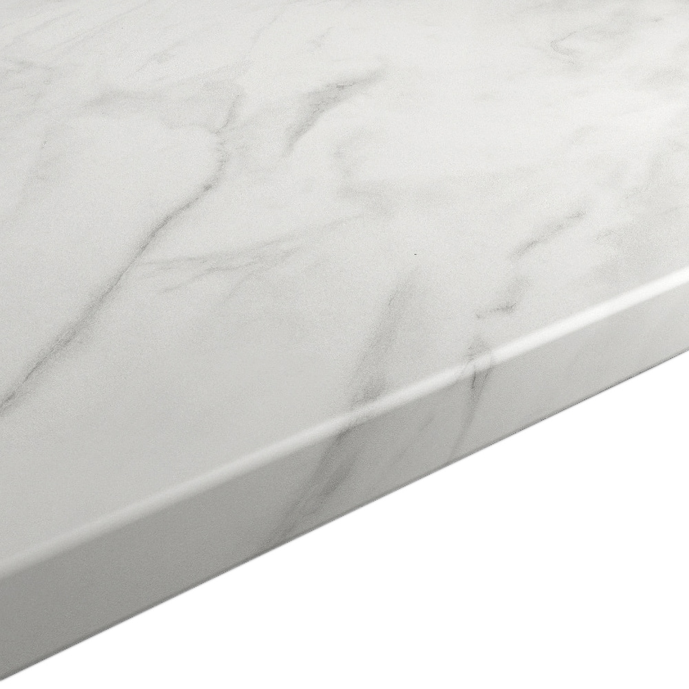 Blat insula bucatarie GOODHOME Algiata, PAL, 200 x 90 x 2.2 cm, alb marmura