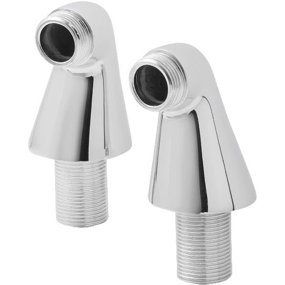 Set 2 adaptoare perete-punte G1 GOODHOME pentru cada si dus, alama, crom