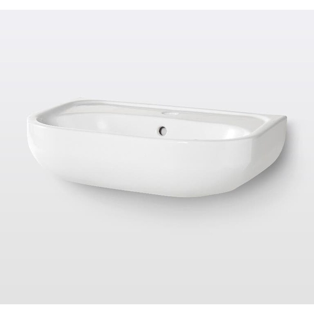 Lavoar baie GOODHOME Cavally, ceramica, montare pe perete, 56 x 40 cm, alb lucios