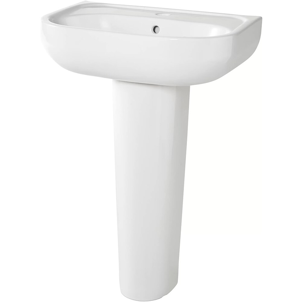 Lavoar baie GOODHOME Cavally, ceramica, montare pe perete, 56 x 40 cm, alb lucios