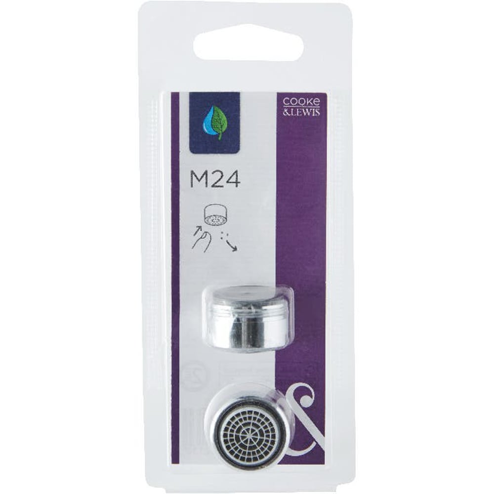 Set 2 aeratoare M24 pentru baterie lavoar GOODHOME, alama, crom