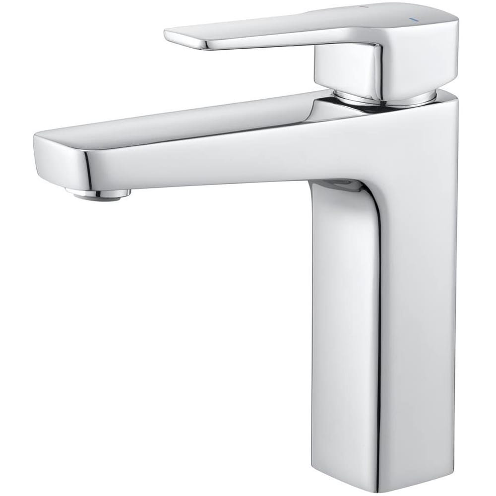 Baterie lavoar GOODHOME Teesta, inaltime 18.1 cm, alama, argintiu