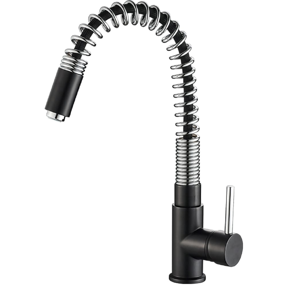 Baterie bucatarie Cooke & Lewis Farin, pipa flexibila, alama, negru