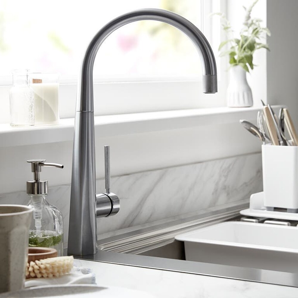 Baterie bucatarie GOODHOME Carya, inox, argintiu