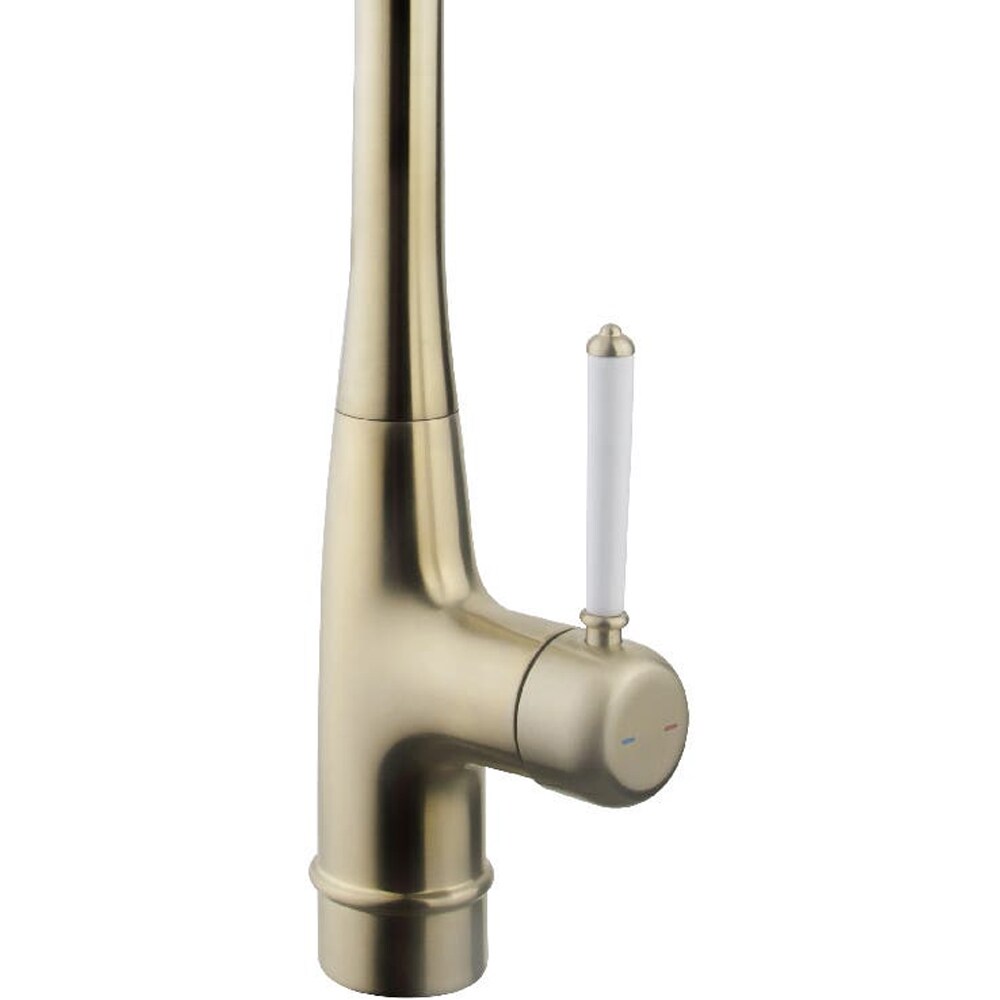 Baterie bucatarie GOODHOME Filbert, zinc, auriu