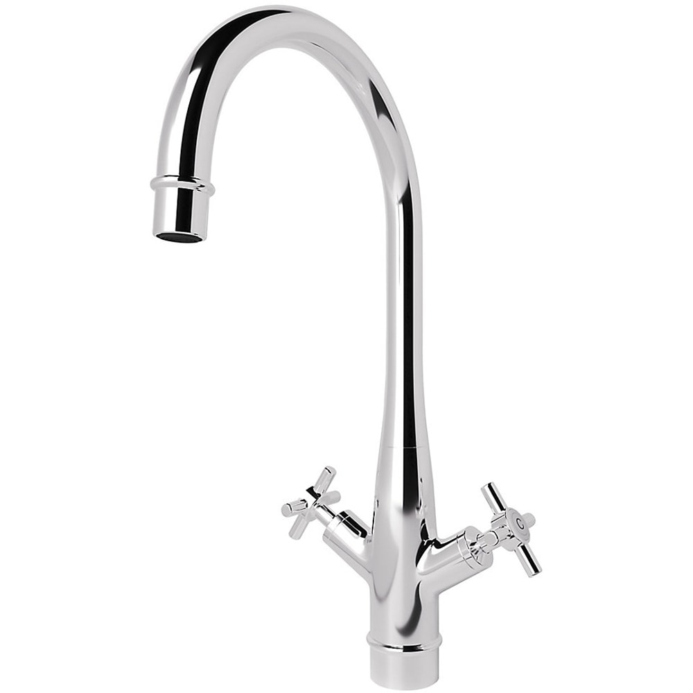 Baterie bucatarie GoodHome Filbert, pipa inalta, alama, crom