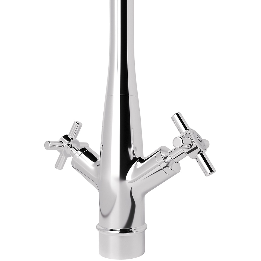 Baterie bucatarie GoodHome Filbert, pipa inalta, alama, crom