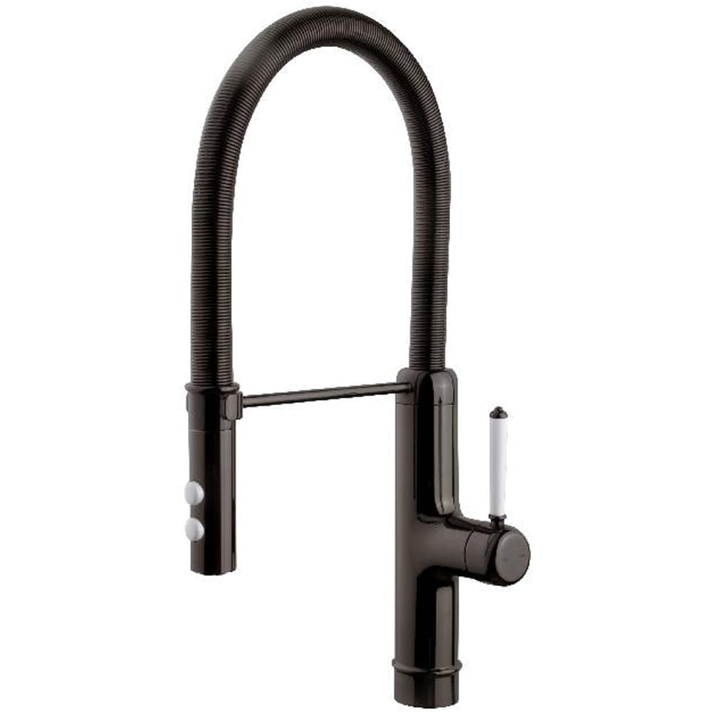 Baterie bucatarie GOODHOME Gevuina, zinc, negru