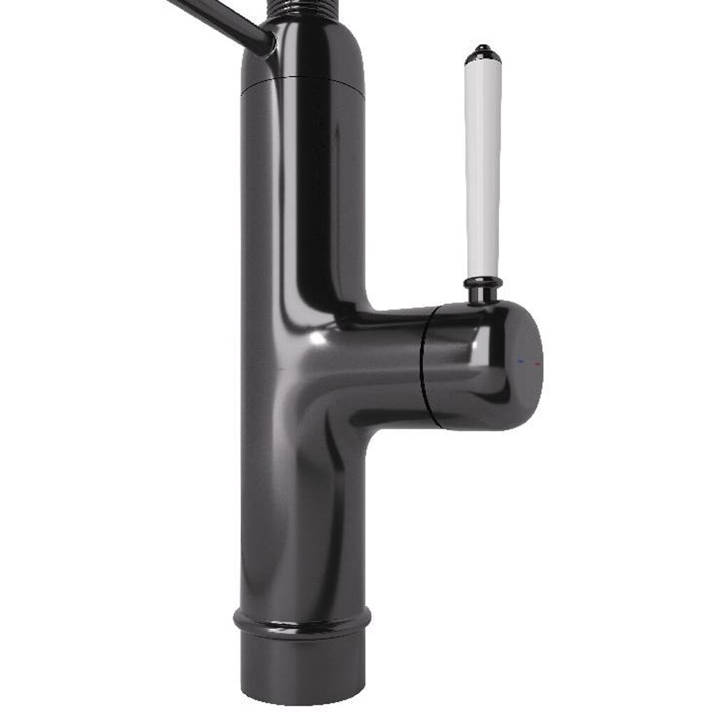 Baterie bucatarie GOODHOME Gevuina, zinc, negru