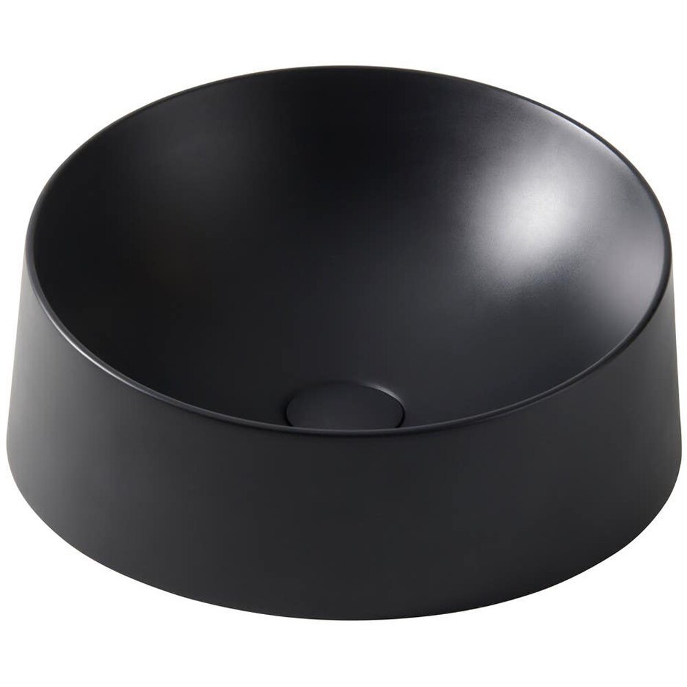 Lavoar pe blat GOODHOME Allos, rasina, 38 cm, negru mat