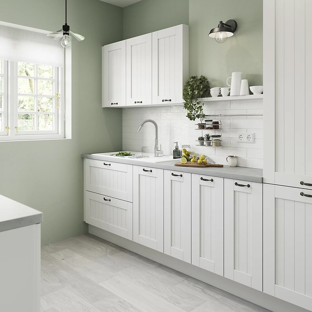 Profil colt GOODHOME Alpinia, 715 x 59 mm, alb