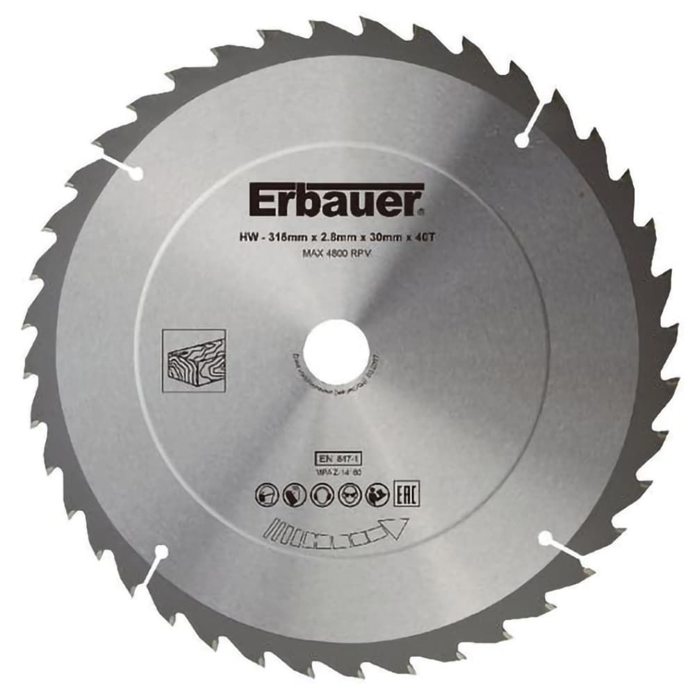 Disc fierastrau circular ERBAUER MD 40T, pentru lemn, 315 x 2.8 mm