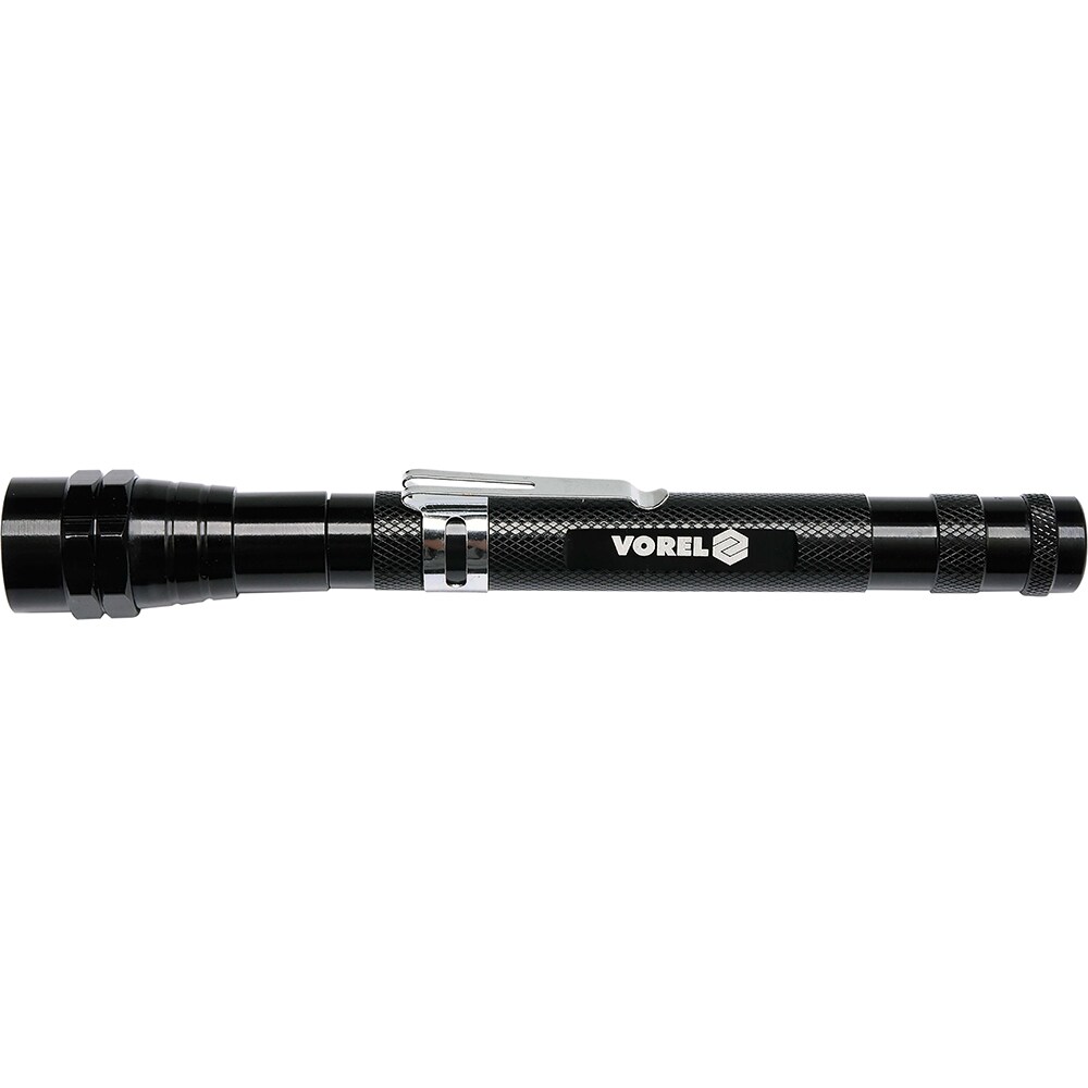 Lampa LED VOREL cu maner telescopic si magnet, negru